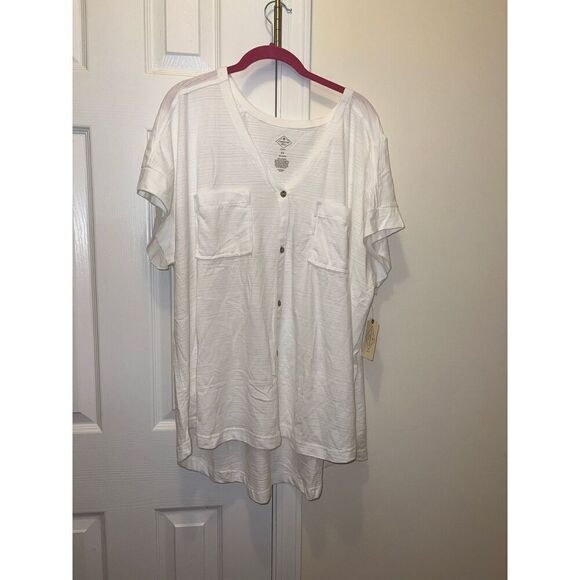 St Johns Bay button down blouse short sleeve (10A) - Picture 1 of 8